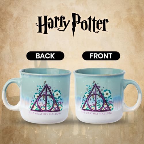 Silver Buffalo Harry Potter Deathly Hallows Reactive Glaze Camper Mug, 20oz - Image 2