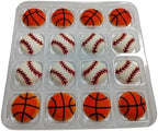 16 Pcs Edible Baseball and Basketball Sugar Icing Cake Decorations - Image 3