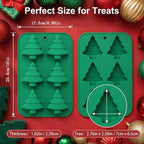 12 Cavity Christmas Tree Silicone Molds - 2Pcs Christmas Chocolate Molds for Cake Candy Chocolate, Gummy,Jelly,Soap,Ice Cube,Cookies - Image 2
