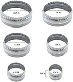 Fluted Cookie Cutters- Round Biscuit Cutters Set of 6 Pieces, Double Sided - Image 2