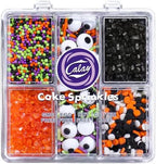 Halloween Sprinkles Edible, 5oZ Fall Eyeball Sprinkles for Cake Decorating with White Black Orange Confetti Nonpareils Jimmies and Sugar, Cupcakes Cookie Ice Cream Baking Toppings by Kercky