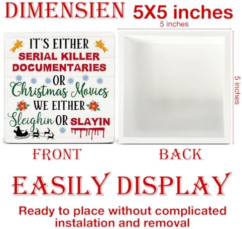 Funny Christmas Decor - Farmhouse Santa Wooden Sign - Image 2