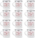 Christmas Enamel Mug Set of 12, 12 oz North Pole Hot Chocolate Mug Christmas Coffee Mugs Funny Novelty Holiday Mugs Stocking Stuffer Gift for Kids Women Friends Coworkers Family by NatNarr
