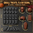 HKNMTT Skull Candy Chocolate Cake Pan 5-Shapes Halloween Silicone Mold - Image 3