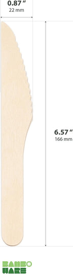Wooden Knives 1000 Pieces Bulk Pack | Heavy-Duty Birch Wood Disposable Knives | - Image 2