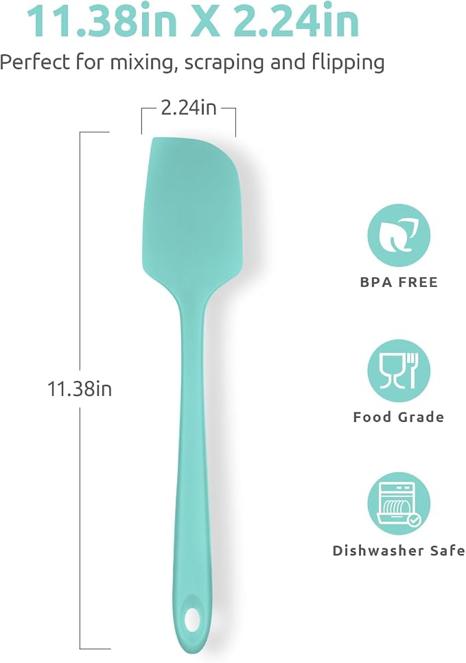 Heat Resistant Silicone Large Spatula: U-Taste 600ºF High Heat Flexible 11.38in - Image 2