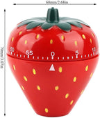 Jadeshay Kitchen Timer Strawberry Shaped, 60 Minutes Kitchen Timer Mechanical - Image 6