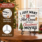 Christmas Wooden Signs Wood Plaque with Support Stand Xmas Decor - Image 2