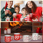 12 Pcs Christmas Coffee Mug Bulk Winter Holiday Enamel Mugs with Quotes 12 oz Seasonal Merry Christmas Hot Cocoa Mugs White Red Cups Funny Novelty Coffee Mugs for Xmas Coffee Tea Women Coworkers Gift - Image 5