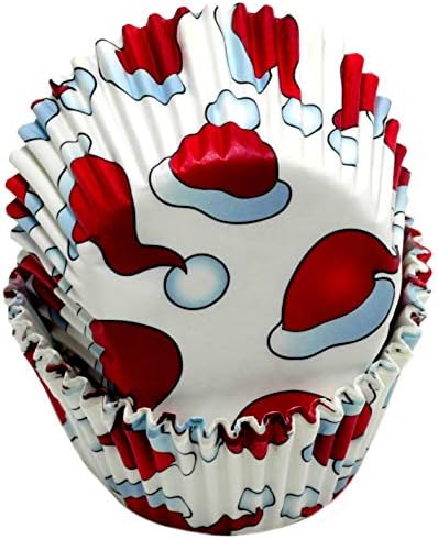 Chef Craft Paper Patterned Cupcake Liners, 50 count, White/Red by ChefCraft