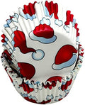 Chef Craft Paper Patterned Cupcake Liners, 50 count, White/Red by ChefCraft