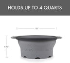 Dexas 10" Collapsible Silicone Colander in Cool Grey, Kitchen Strainer - Image 3