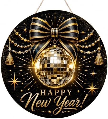 New Years Decorations 2027 - Happy New Year Sign for Front Door by OHOME