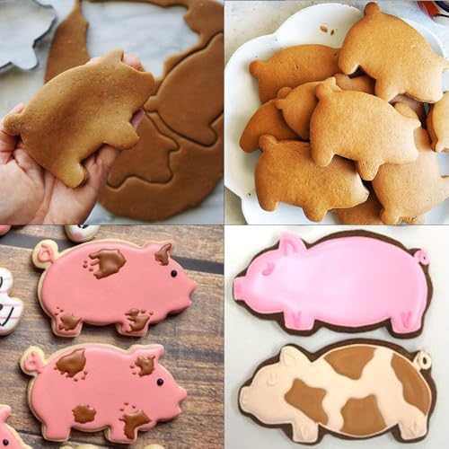 MrCookie Pig Cookie Cutters Set, 5pc Thickened Stainless Steel. - Image 4