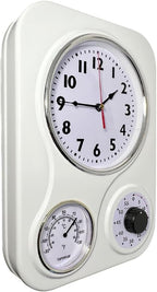 Lily's Home - 9.5 Inch x 12.5 Inch - Retro Kitchen Wall Clock, Vintage Wall - Image 3