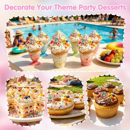 Edible Rainbow Pearl Sprinkles,Colorful Pearls Sprinkle for Cake Decorating - Image 4