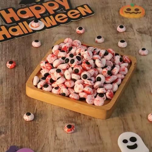 Sentovac Candy Eyeballs Bloody Red Eyes Edible Sugar Sprinkles Cookie Cake Cupcake Toppers Decorations Small Candy Eyes for Christmas Halloween Easter Cake Decorations Supplies - Image 6