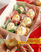 Katbite Christmas Tulip Cupcake Liners 200PCS, Muffin Baking Holders - Image 3