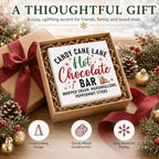 Candy Cane Lane Hot Chocolate Bar Sign, Christmas Coffee Bar Wood Box Decor - Image 6