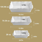 Sweejar Casserole Dishes for Oven, Ceramic Bakeware Set of 3, Rectangular - Image 2