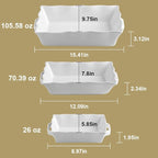 Sweejar Casserole Dishes for Oven, Ceramic Bakeware Set of 3, Rectangular - Image 2