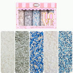 Confect Christmas Sprinkles | Frozen Mix Blue Pearls | Silver & White & Snowflakes | White Flower Sprinkle | Christmas Jimmies Sprinkles - 5 Oz by CONFECTTHECAKEDECORATINGCO