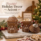Potchen 2 Pcs Christmas Ceramic Gingerbread House Mugs with Lids - Image 4