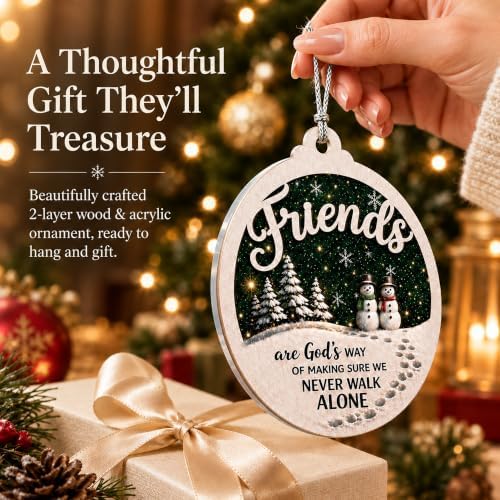 Friend Ornament 2026, Ornaments for Friends Women Friendship Ornament, Bestie, Friendship Christmas Ornaments Decorations Sentimental Gift Xmas Decor - Image 5
