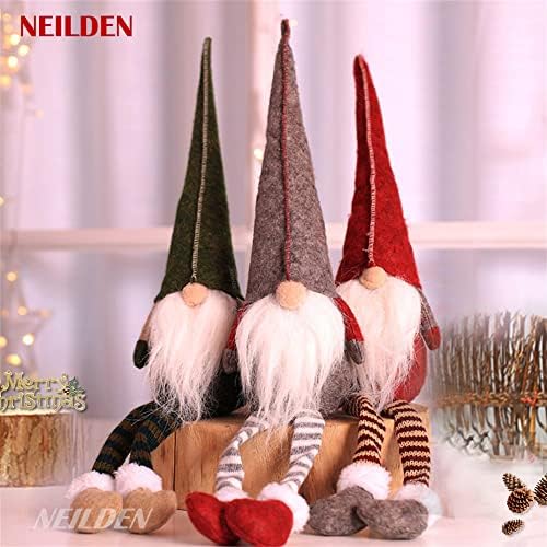 BWFY 3pcs new Christmas Decoration Long Legs Rudolph Doll Christmas Children Gift Hotel mall Window Decoration - Image 6