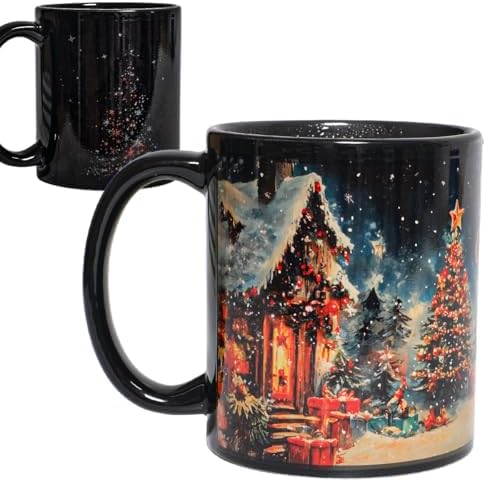 Kmiles Heat Changing Christmas Tree Snowman Mug Colour Changing Magical Coffee/Tea Cup 12 Oz, Blue/Red/White, Wonderful Christmas Gifts. by Kmiles