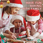 Christmas Cookie Cutter Set - 8 Piece Holiday Cookies Molds with Comfort Grip for Xmas Party Supplies/Favors - Including Glove, Snowman, Gingerbread Man, Star, Snowflakes, Christmas Tree, etc - Image 2