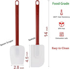 Silicone Rubber Spatula and Spoon Set of 3, High Heat Spatula, Commercial Size - Image 7