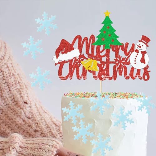 50PCS Edible Snowflakes for Cake Decorating Blue Edible Christmas Cake Decorations Wafer Paper Snowflake Sprinkles Cupcake Toppers for Christmas Winter Holiday Frozen Theme Party Supplies - Image 4