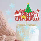 50PCS Edible Snowflakes for Cake Decorating Blue Edible Christmas Cake Decorations Wafer Paper Snowflake Sprinkles Cupcake Toppers for Christmas Winter Holiday Frozen Theme Party Supplies - Image 4
