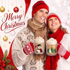 Tioncy 4 Pcs Christmas Glass Coffee Mugs 12 oz - Image 4