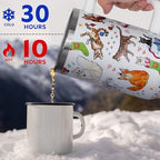 Christmas Tumbler with Handle and Straw Lid 40 oz,Cute Merry Xmas Cat Lovers Gifts for Women Vacuum Insulated Leak Proof Tumbler,Winter Holiday Accessories Stainless Steel Coffee Cup Mug - Image 5