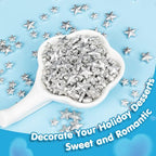 Edible Star Sprinkles,Silver Stars Sprinkle for Cake Decorating,130g Mix - Image 4