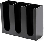 Acrylic Coffee Cup and Lid Storage Organizer Holder, 3 Compartments Disposable by Suwimut