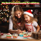SANNIX 450pcs Christmas Cupcake Liners, 9 Patterns, Santa Snowman Christmas - Image 7