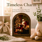 Santa Reading Arched Table Sign, Rustic Christmas Farmhouse Decor - Image 3