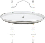 Antrader Tempered Glass Lid, 9.5Inch Cookware Glass Replacement Lid - Image 3