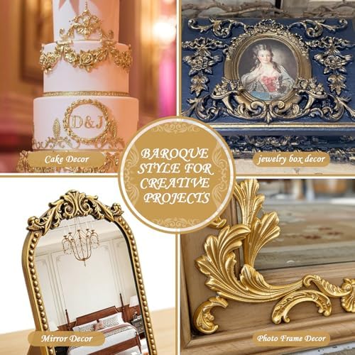 HKNMTT Baroque Style Silicone Molds Curlicues Scroll 3D Border for Clay Fondant Chocolate Sugar Craft Decor, Vintage Wedding Birthday Cake Cupcake Topper Decoration - Image 6