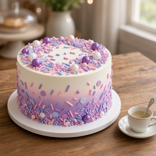 Purple Series Sprinkles Candy Mix Size Edible Pearls Cake Decorations Cupcake Toppers Cookie Decorating Perfect for Wedding Party Valentine Halloween Christmas Supplies 4.58OZ - Image 5