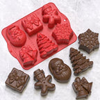 3D Christmas Silicone Molds, Large Size Xmas Baking Mold with Scraper for Cakes, Handmade Soap, Chocolate, Jello, Candy and Candles - Image 2