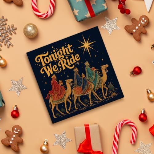 Christian Christmas Decor, Tonight We Ride Wooden Sign Bible Story Decor - Image 4