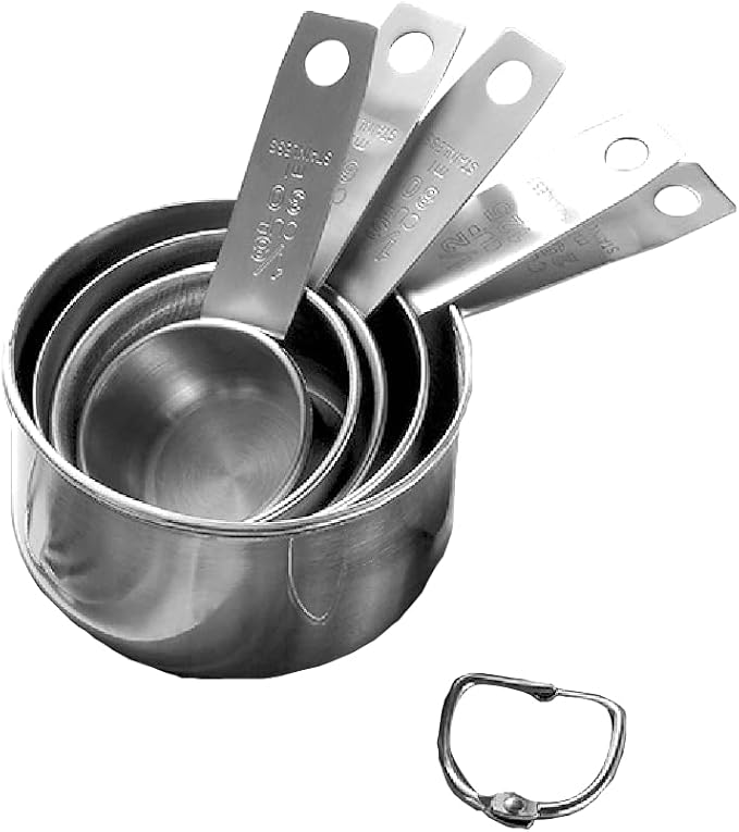 Stainless Steel Measuring Cups Set, 5 Pieces Kitchen Measuring Sets Gadgets tool by GrandFort