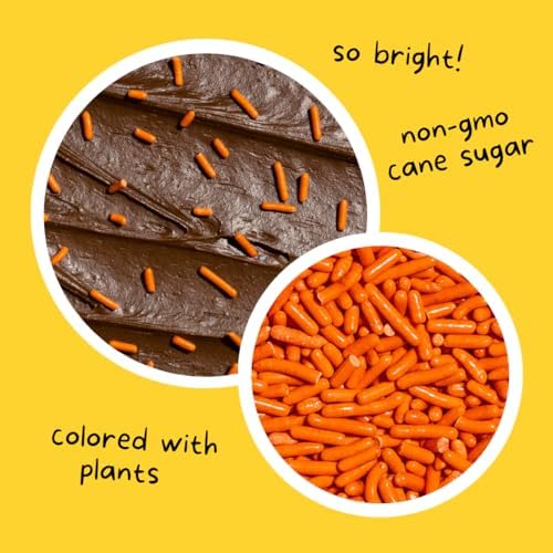 Supernatural Orange Softies Sprinkles, Dye-Free Vegan Dessert Decor, 16oz - Image 5