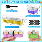 LemonRoad Mini Loaf Pan with Lids and Spoons, Candy Colors, 240 Sets - Image 2