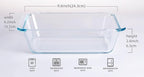 Deep Clear Glass Baking Dish, Rectangular Tempered Glass Baking Pan, Larger - Image 2
