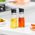 Premium Glass Olive Oil and Vinegar Dispenser Bottles Set, 2-Piece 11oz Kitchen - Image 7